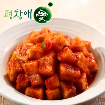 평창애 김치 깍두기 1.8kg 설렁탕 설렁탕집 국밥집 깍뚜기 무김치 김치주문